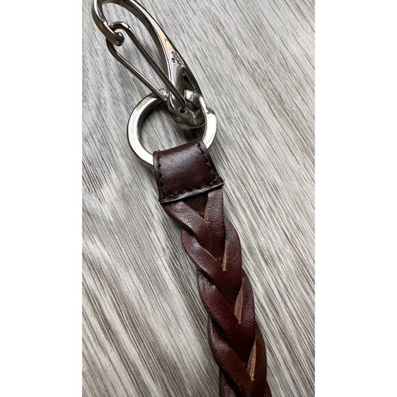 GUCCI Brown Braided Leather Belt with Caribiner Style Clasps main image 12